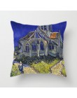 Van Gogh pintura al óleo funda de cojín sofá hogar fundas de almohada decorativas girasol autorretrato cielo estrellado funda de