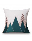 Cubiertas de cojines geométricos de ciervos de estilo nórdico flechas de montaña fundas de almohada de algodón de lino fundas de