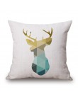 Cubiertas de cojines geométricos de ciervos de estilo nórdico flechas de montaña fundas de almohada de algodón de lino fundas de