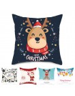 Fuwatacchi regalo del día de Navidad cojín cubierta cuadrado funda de almohada de Santa Claus fundas de sofá decorativo para el 