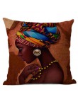 Moda chica Africana pintura al óleo de dama negro mujer arte hogar Decoración sofá funda de almohada de lino de algodón funda de
