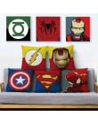 América Anime de dibujos animados Marvel funda de cojín sofá Superman, Spiderman Hombre de Hierro almohada para hombre caso deco