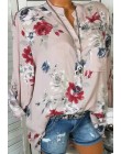Verano mujeres Tops blusas 2019 otoño elegante manga larga estampado cuello en V Blusa de gasa Blusa Casual suelta Camisas talla