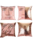 Super brillante Trump Reversible Color funda de almohada mágica Nicolas Cage cojín de lentejuelas cubierta de 40x40cm