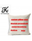 Personalización privada almohadas decorativas para el hogar personalizar funda de cojín funda de almohada de lino personalizada 