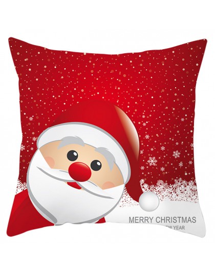 2019 nueva funda de cojín Feliz Navidad Santa Claus para coche de Navidad sofá hogar funda de almohada decorativa de felpa funda