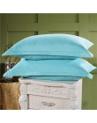 Fundas de almohada de Color azul claro fundas de almohada de poliéster 100% de Color sólido funda de cojín de estilo breve 1 pie