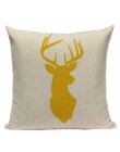 Funda de almohada personalizada geométrica funda de almohada nórdica decoración hogar alta calidad ciervo amarillo funda de almo