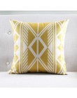 Nueva funda de almohada nórdica amarilla geométrica decorativa funda de cojín gris sofá de rejilla cojines silla de coche decora