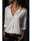 8XL Mujer Tops blusas otoño elegante de manga larga de cuello en V gasa blusa de mujer, ropa de trabajo, camisas de oficina Plus