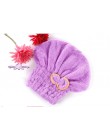 5 colores colorido gorro de ducha toallas para envolver sombreros de baño de microfibra sólido superfino sombrero para el pelo d