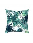 Decoración tropical cubierta de cojín estampada poliéster planta verde tiro almohada para el sofá/funda de almohada decorativa p