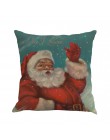 Navidad almohada estampado de Papa Noel teñido sofá cama para decoración de hogar almohada funda fundas cojines decorativos Drop