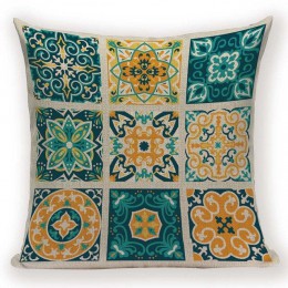 Funda de almohada Retro Boho decoración geométrica abstracta cojines cuadrados funda de cojín decoración del hogar cama sofá coj