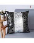 Nueva funda de cojín decorativa de plata y negro Vintage de lujo funda de almohada Floral para decoración de sofá y coche almoha
