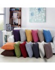 Meijuner Simple funda de almohada sólida de lino de algodón fundas de almohada lisas decorativas de sala de estar Fundas de cojí