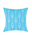 Topfinel cubiertas de cojines geométricos Quatrefoil azulado turquesa Lino funda de almohada funda de cama cojines decorativos s
