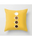 Funda de cojín amarillo Plaid flor letras sofá estampado funda para almohada de dormitorio decoración del hogar Coche Oficina ac