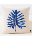 Estilo nórdico decorativa funda para almohada en color azul geométrica cojín, almohada lumbar cubierta caso decoración para sofá