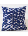 Estilo nórdico decorativa funda para almohada en color azul geométrica cojín, almohada lumbar cubierta caso decoración para sofá