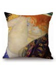 Popular funda de almohada decorativa para el hogar pintura al óleo Gustav Klimt galería colección sofá funda de cojín para silla