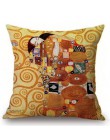 Popular funda de almohada decorativa para el hogar pintura al óleo Gustav Klimt galería colección sofá funda de cojín para silla