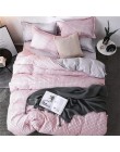 3/4 Uds. King Queen Size Home textil breve conjunto de ropa de cama nórdica para hombres y mujeres ropa de cama rayas blancas ne