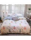 3/4 Uds. King Queen Size Home textil breve conjunto de ropa de cama nórdica para hombres y mujeres ropa de cama rayas blancas ne