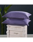 1 pieza funda de almohada de Color gris puro estilo breve funda de almohada de poliéster 100% para dormitorio fundas de almohada