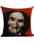 Chlucky funda cojín Halloween decoración del hogar película de terror payaso impreso Lino cojines coche sofá funda de almohada d