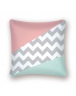 Funda de cojín nórdico geométrica rosa a rayas funda de almohada de poliéster funda de cojín para sofá cama funda de almohada de