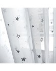 Astilla brillante blanco estrellas cortinas de tul para sala de estar modernos hilo todo-fósforo con cortinas de ventana transpa