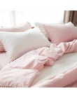 Juego de cama Rosa Wihte con bola lavada tela de microfibra decorativa reina rey funda de almohada cómoda