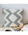 45x45cm cojines decorativos para sofa Morocco geométrico negro y blanco Tuft tassel funda para almohada de Navidad