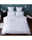 YAXINLAN juego de cama de lujo puro satén seda color puro estilo europeo sábana de cama bordada, funda de edredón funda de almoh
