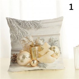 Gran oferta funda de almohada de Navidad cuadrada patrón de regalo funda de almohada de Navidad hogar decorativo