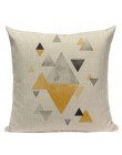 Amarillo geométrico funda de almohada nórdica triángulo redondo funda de almohada ciervo corazón almohada Coche Oficina cama hab