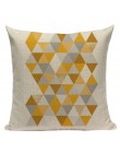 Amarillo geométrico funda de almohada nórdica triángulo redondo funda de almohada ciervo corazón almohada Coche Oficina cama hab