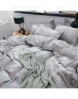 3/4 Uds juegos de cama Aloe algodón gris breve estilo edredón cama plana edredón sábana juego de ropa de cama con funda de almoh