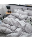 3/4 Uds juegos de cama Aloe algodón gris breve estilo edredón cama plana edredón sábana juego de ropa de cama con funda de almoh
