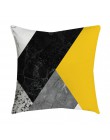 Funda de almohada amarillo geométrico piña hoja cuadrada Lino almohada cojín cama hogar Decoración de moda