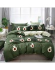Solstice dibujos animados impresión verde cabeza de gato niños/chico juegos de cama edredón funda de almohada funda de cama ropa