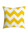 Funda de almohada amarillo geométrico piña hoja cuadrada Lino almohada cojín cama hogar Decoración de moda