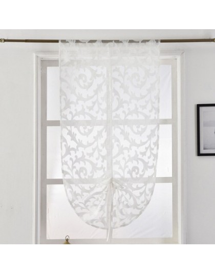Cortina para la cocina corta moderno tratamiento de ventana atar globo cortina textil para el hogar panel de cortinas transparen