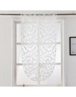 Cortina para la cocina corta moderno tratamiento de ventana atar globo cortina textil para el hogar panel de cortinas transparen