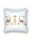 Dibujo de alpaca funda de cojín Animal Cactus almohadas decorativas precioso nacimiento para niños regalo Llama decoración funda
