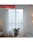 Cortinas de tul blanco bordadas para sala de estar Voile europeo cortinas transparentes para ventana dormitorio cortinas de enca
