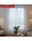 Cortinas de tul blanco bordadas para sala de estar Voile europeo cortinas transparentes para ventana dormitorio cortinas de enca