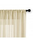 Cortinas de tul de Color sólido moderno para sala de estar cortinas transparentes blancas para cortinas de lino de ventana corti