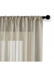Cortinas de tul de Color sólido moderno para sala de estar cortinas transparentes blancas para cortinas de lino de ventana corti